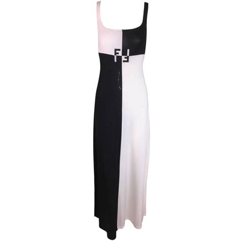 black and white fendi dress|Fendi sleeveless dresses.